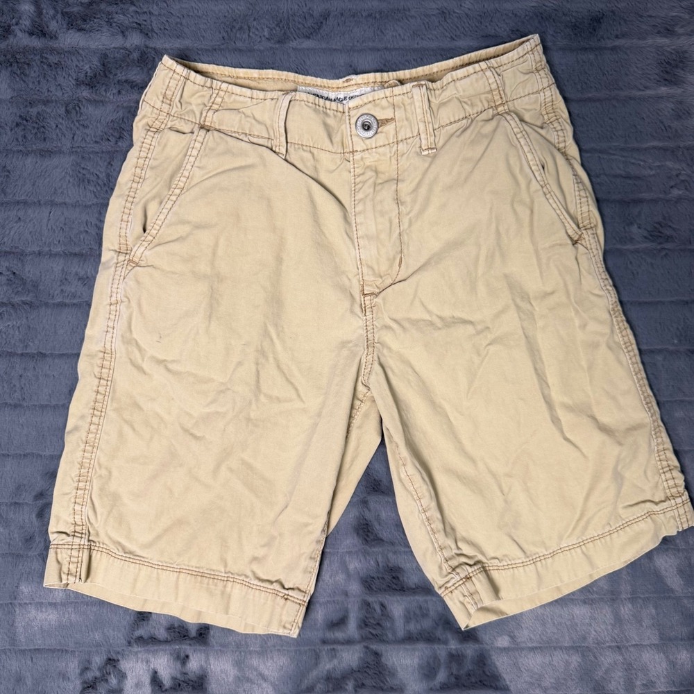 American Eagle Outfitters Classic Khaki Chino Shorts Mens 28 Tan Cotton 9 Inseam